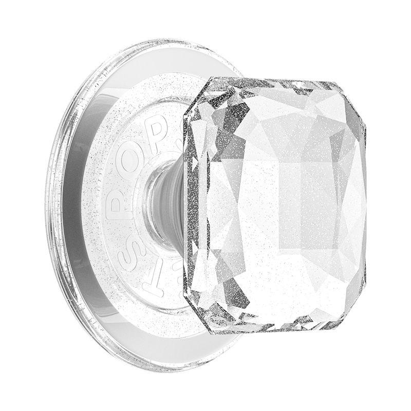 Dichroic Pillow Cut Clear Glitter &mdash; MagSafe PopGrip image number 0