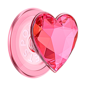 Crystal Heart Neon Pink &mdash;  MagSafe PopGrip image number 1