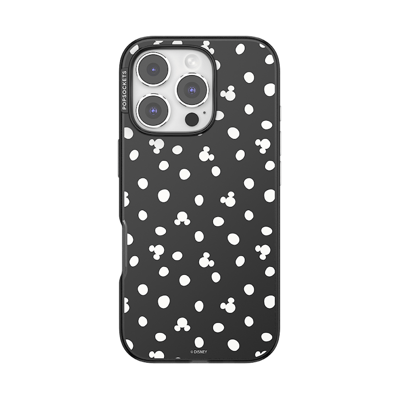 Translucent Black Mickey Polka Dot &mdash; iPhone 16 Pro MagSafe Case image number 0