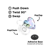 Iridescent Dichroic Heart &mdash; PopTop image number 2