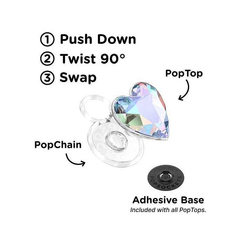 Iridescent Dichroic Heart &mdash; PopTop image number 1