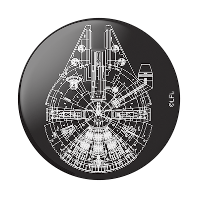 Aluminum Millennium Falcon — Adhesive PopGrip