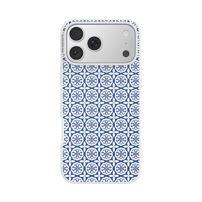 Navy Mosaic &mdash; iPhone 17 Pro Max MagSafe Case