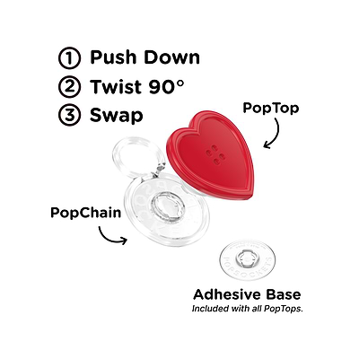 Secondary image for hover Resin Button Heart &mdash; PopTop