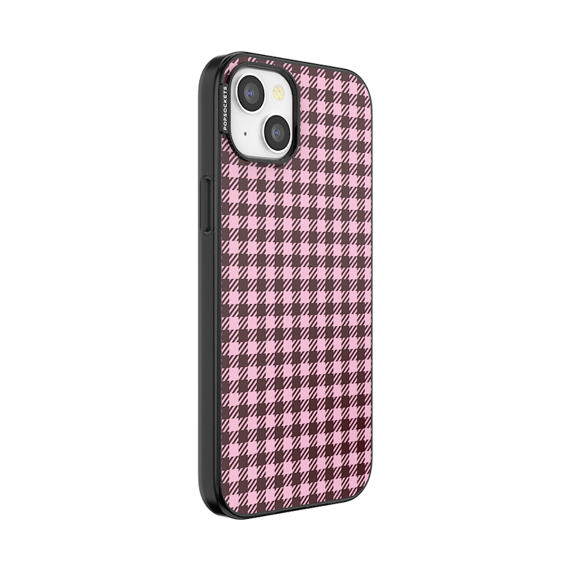 Black Cherry Gingham &mdash; iPhone 15 Plus MagSafe Case image number 1