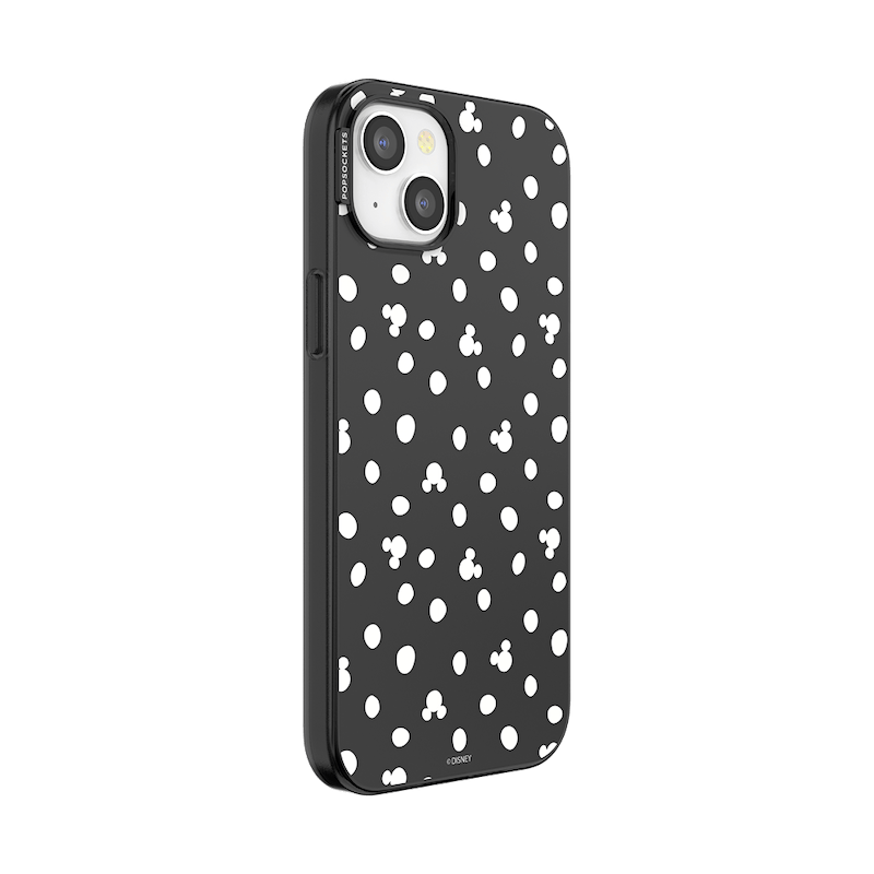 Translucent Black Mickey Polka Dot &mdash; iPhone 15 Plus MagSafe Case image number 1