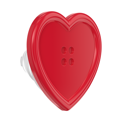 Resin Button Heart &mdash; PopTop