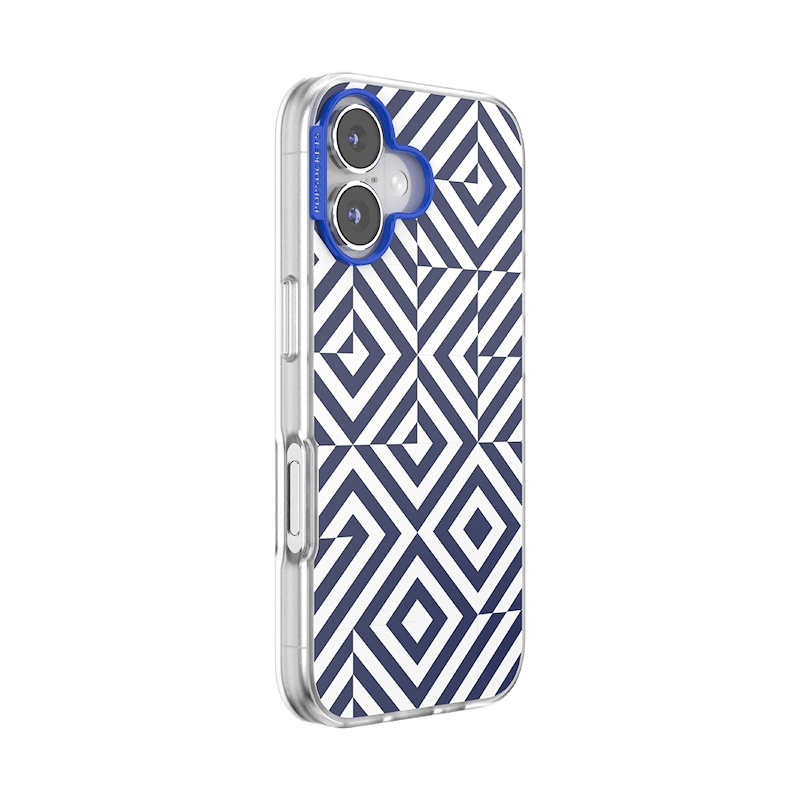 Tiled Navy &mdash; iPhone 16 MagSafe Case image number 1