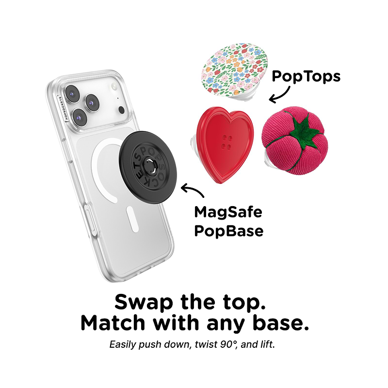 Resin Button Heart &mdash; PopTop image number 2