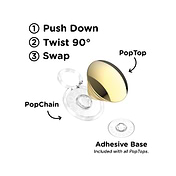 Enamel Golden Bauble &mdash; PopTop image number 3