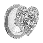 Confetti Heart Silver Sizzle &mdash; MagSafe PopGrip image number 1