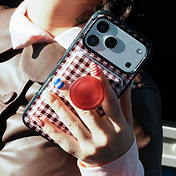 Black Cherry Gingham &mdash; iPhone 13 Pro Max MagSafe Case image number 4