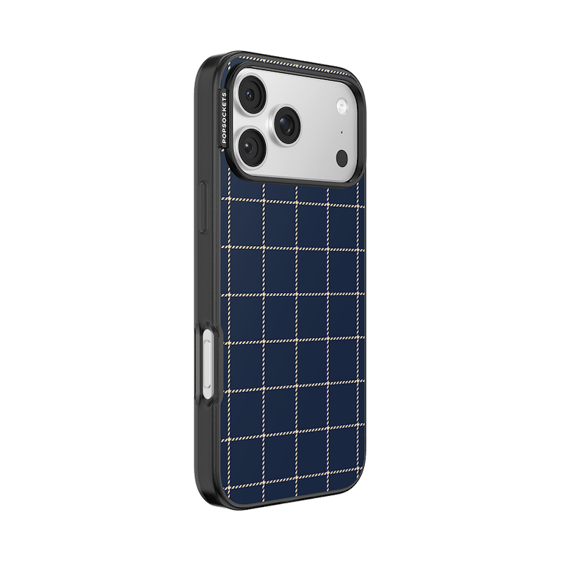 Windowpane Navy &mdash; iPhone 18 Pro Max MagSafe Case image number 1