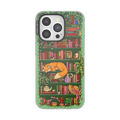 Storied Shelves Green &mdash; iPhone 14 Pro MagSafe Case