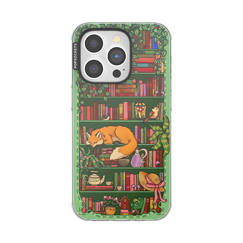 Storied Shelves Green &mdash; iPhone 14 Pro MagSafe Case image number 0