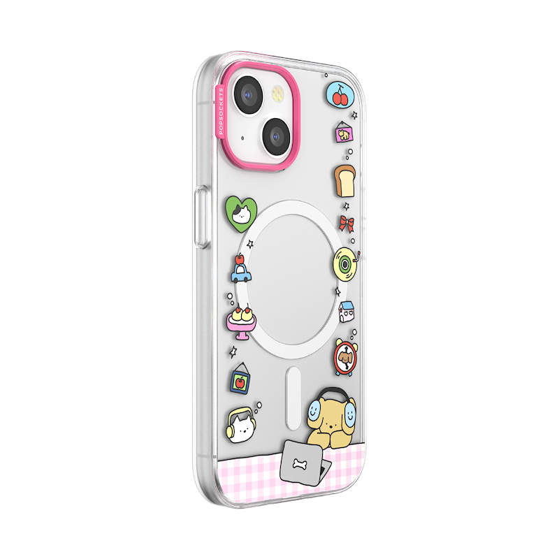 Dog Typing &mdash; iPhone 15 MagSafe Case image number 1