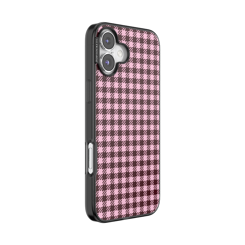 Black Cherry Gingham &mdash; iPhone 16 Plus MagSafe Case image number 1