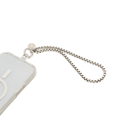 Secondary image for hover Silver Box Chain &mdash; Phone Wristlet
