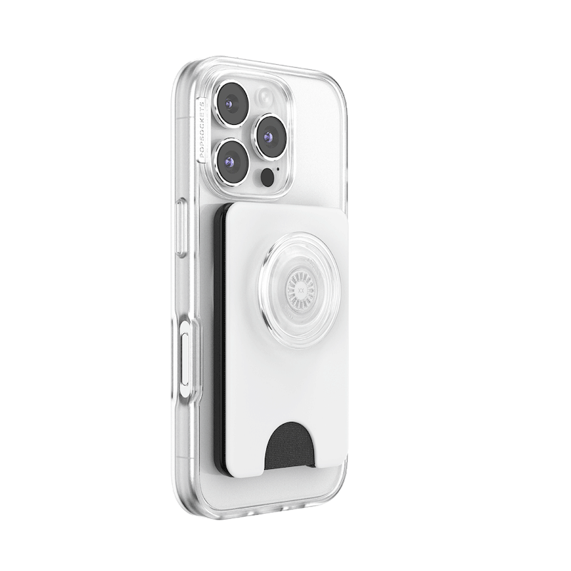 White &mdash; MagSafe Kick-Out PopWallet+ & Stand image number 1