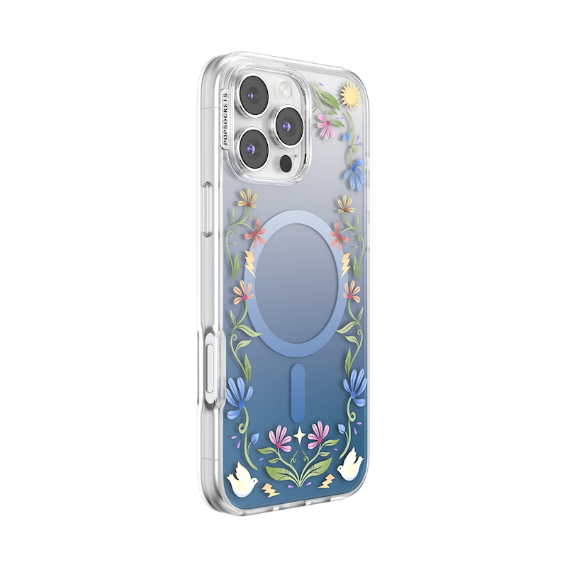Boho Wildflowers Blue &mdash; iPhone 16 Pro Max MagSafe Case image number 1