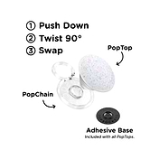 Iridescent Confetti White &mdash; PopTop image number 2