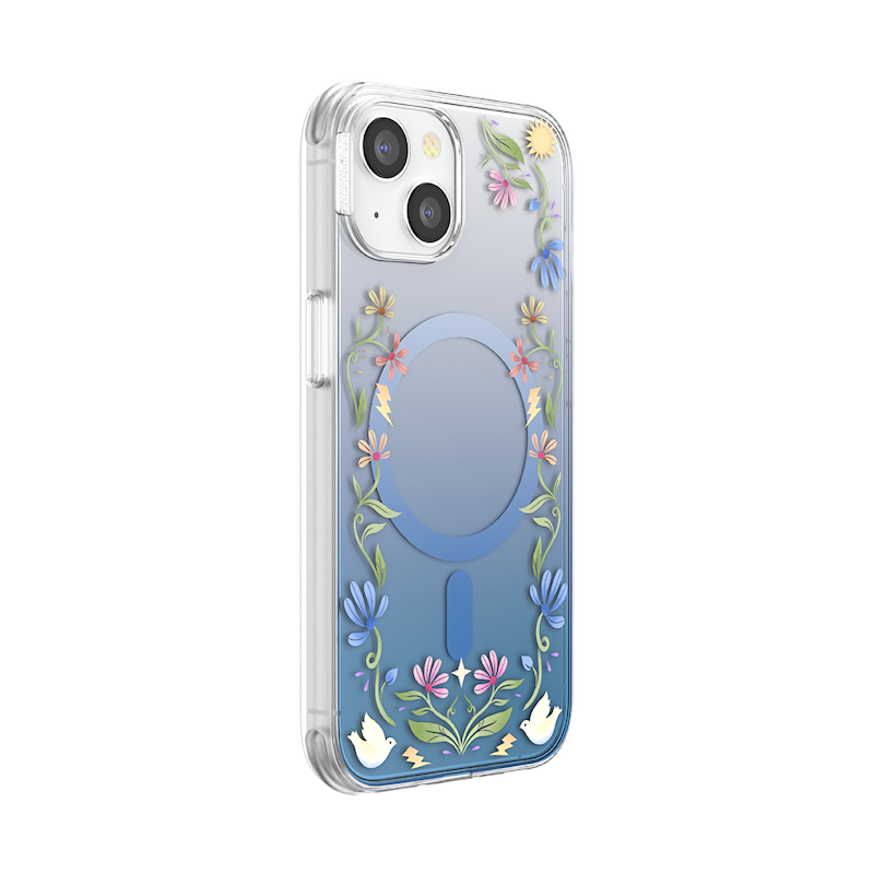 Boho Wildflowers Blue &mdash; iPhone 13 MagSafe Case image number 1