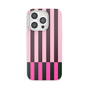 Pop of Pink Stripe &mdash; iPhone 15 Pro MagSafe Case image number 1