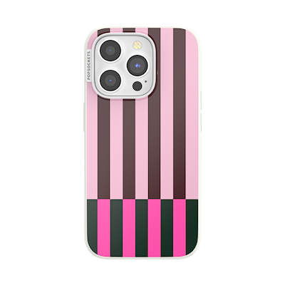 Pop of Pink Stripe &mdash; iPhone 15 Pro MagSafe Case