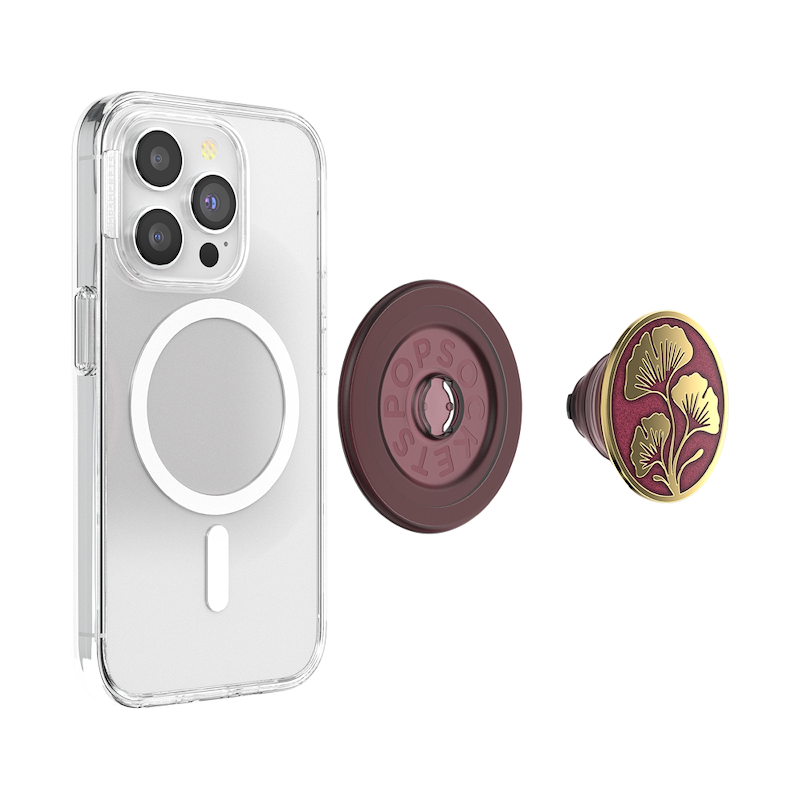 Enamel Ginkgo Oxblood — MagSafe PopGrip image number 3