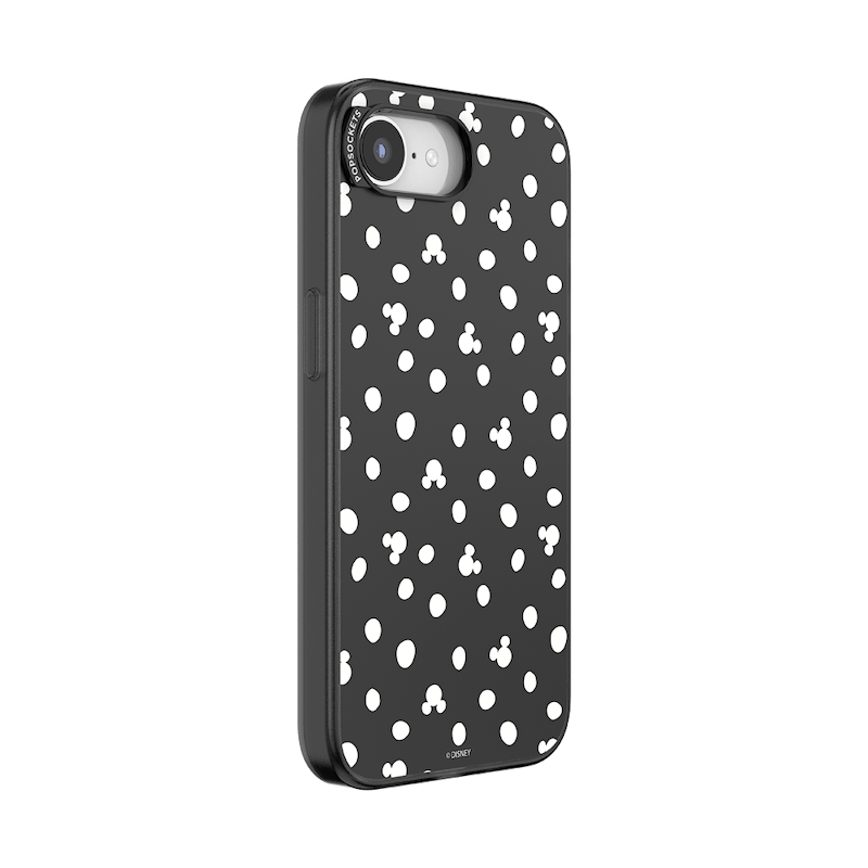 Translucent Black Mickey Polka Dot &mdash; iPhone 17e/16e MagSafe Case image number 1