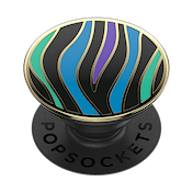 Enamel Wild Stripe Black &mdash; Adhesive PopGrip image number 1