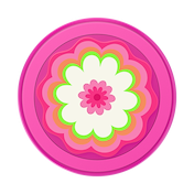 Molded Flower Kaleidoscope Pink &mdash; MagSafe PopGrip image number 2