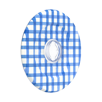 Gingham Blue &mdash;  MagSafe Round Base