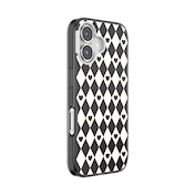 Harlequin Hearts Black &mdash; iPhone 16 MagSafe Case image number 2