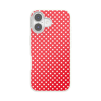 Cherry Red Polka Dot &mdash; iPhone 16 MagSafe Case