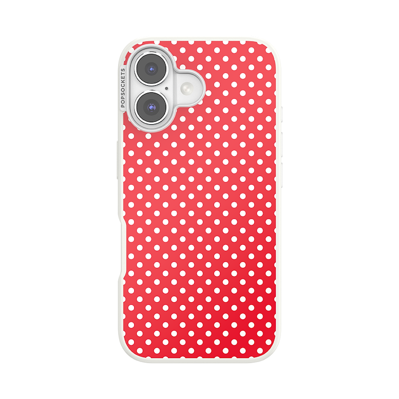 Cherry Red Polka Dot &mdash; iPhone 16 MagSafe Case image number 0