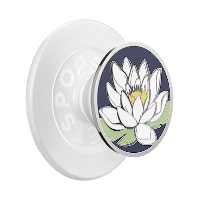 Enamel Water Lily Midnight — MagSafe PopGrip