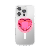 Crystal Heart Neon Pink &mdash;  MagSafe PopGrip image number 8