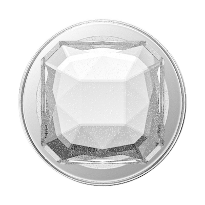 Secondary image for hover Dichroic Pillow Cut Clear Glitter &mdash; MagSafe PopGrip