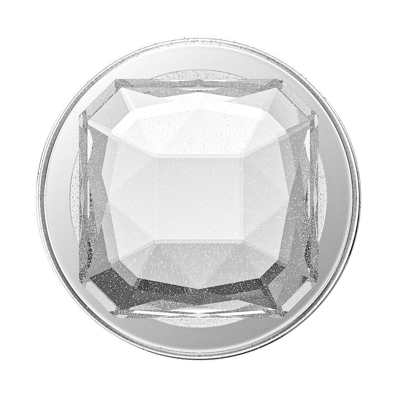 Dichroic Pillow Cut Clear Glitter &mdash; MagSafe PopGrip image number 1