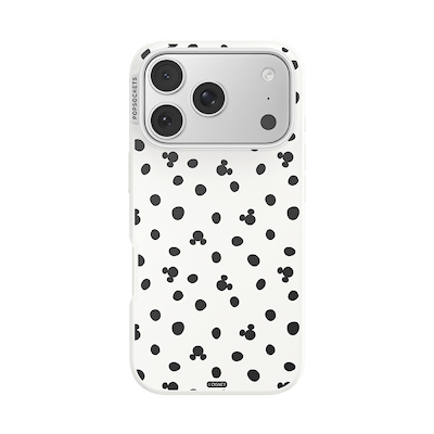 White Mickey Polka Dot &mdash; iPhone 17 Pro MagSafe Case