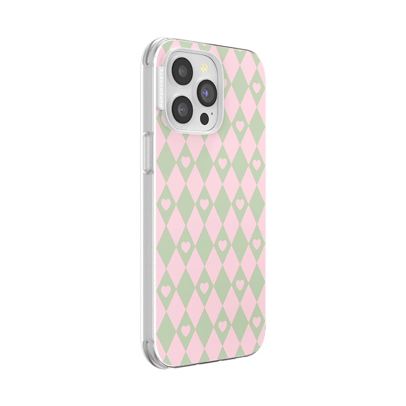 Harlequin Hearts Pink &mdash; iPhone 14 Pro Max MagSafe Case image number 1
