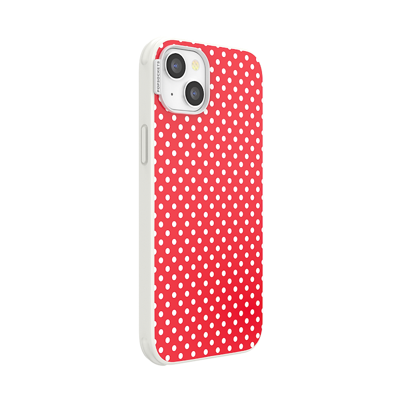 Cherry Red Polka Dot &mdash; iPhone 14 Plus MagSafe Case image number 1