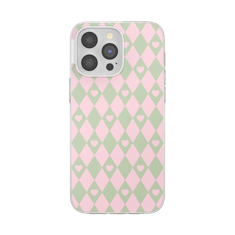 Harlequin Hearts Pink &mdash; iPhone 15 Pro Max MagSafe Case image number 0