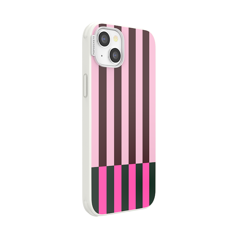 Pop of Pink Stripe &mdash; iPhone 14 Plus MagSafe Case image number 1