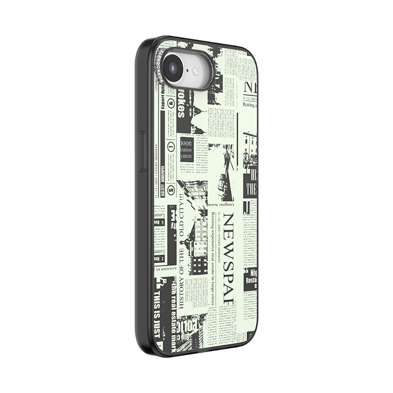 Hot off the Press Black &mdash; iPhone 17e/16e MagSafe Case image number 1