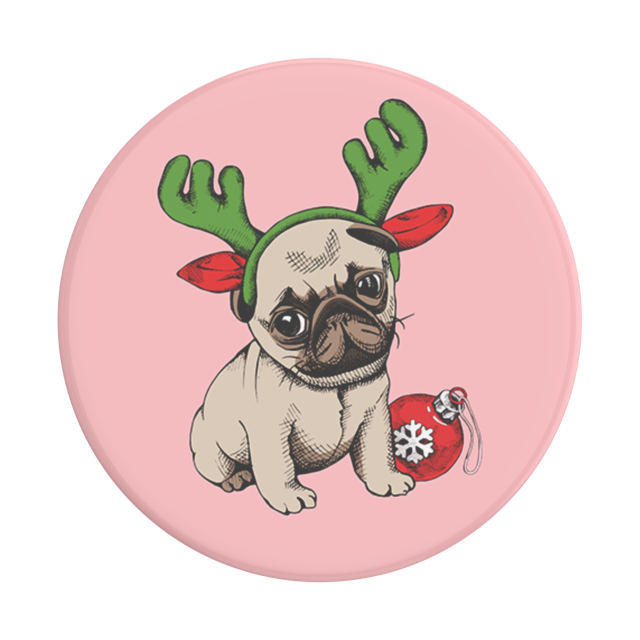 Holiday Pug — Adhesive PopGrip image number 1