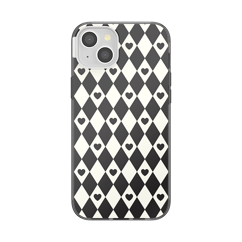Harlequin Hearts Black&nbsp; &mdash; iPhone 15 Plus MagSafe Case image number 0