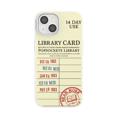 PopSockets Library Card &mdash; iPhone 15 MagSafe Case