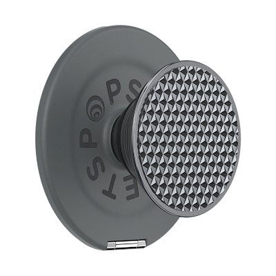 Aluminum Knurl Gunmetal &mdash; MagSafe Kick-Out Grip & Stand